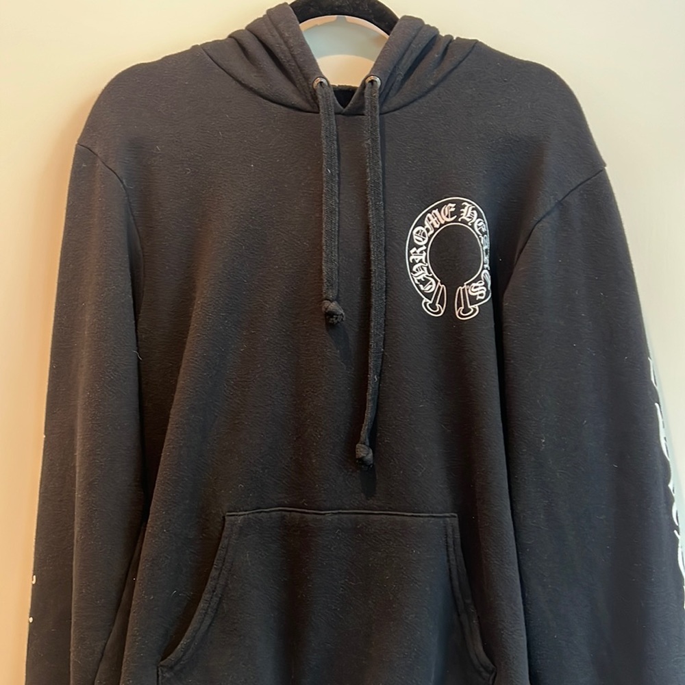 Chrome hearts black pull over sweatshirt